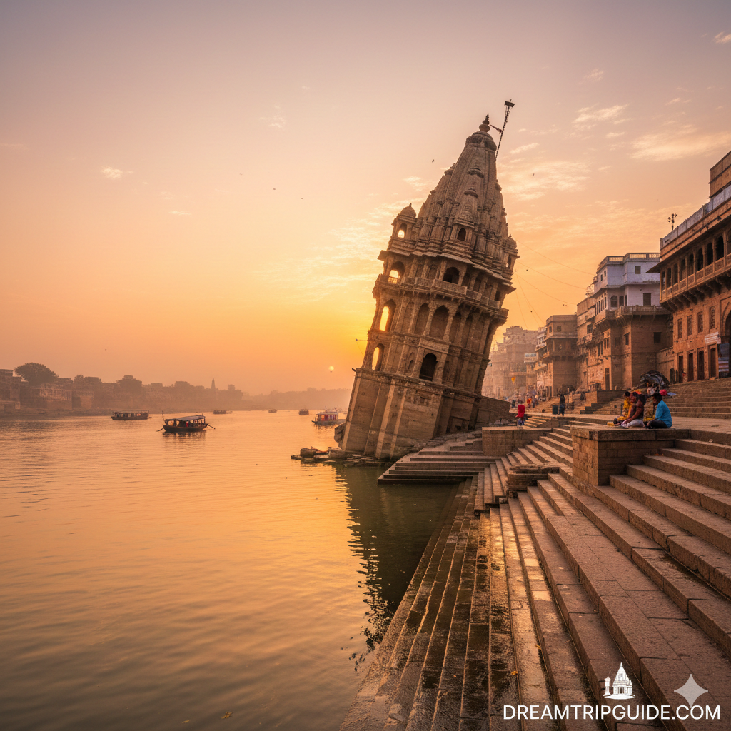 The History of Scindia Ghat and the Mysterious Leaning Temple of Varanasi