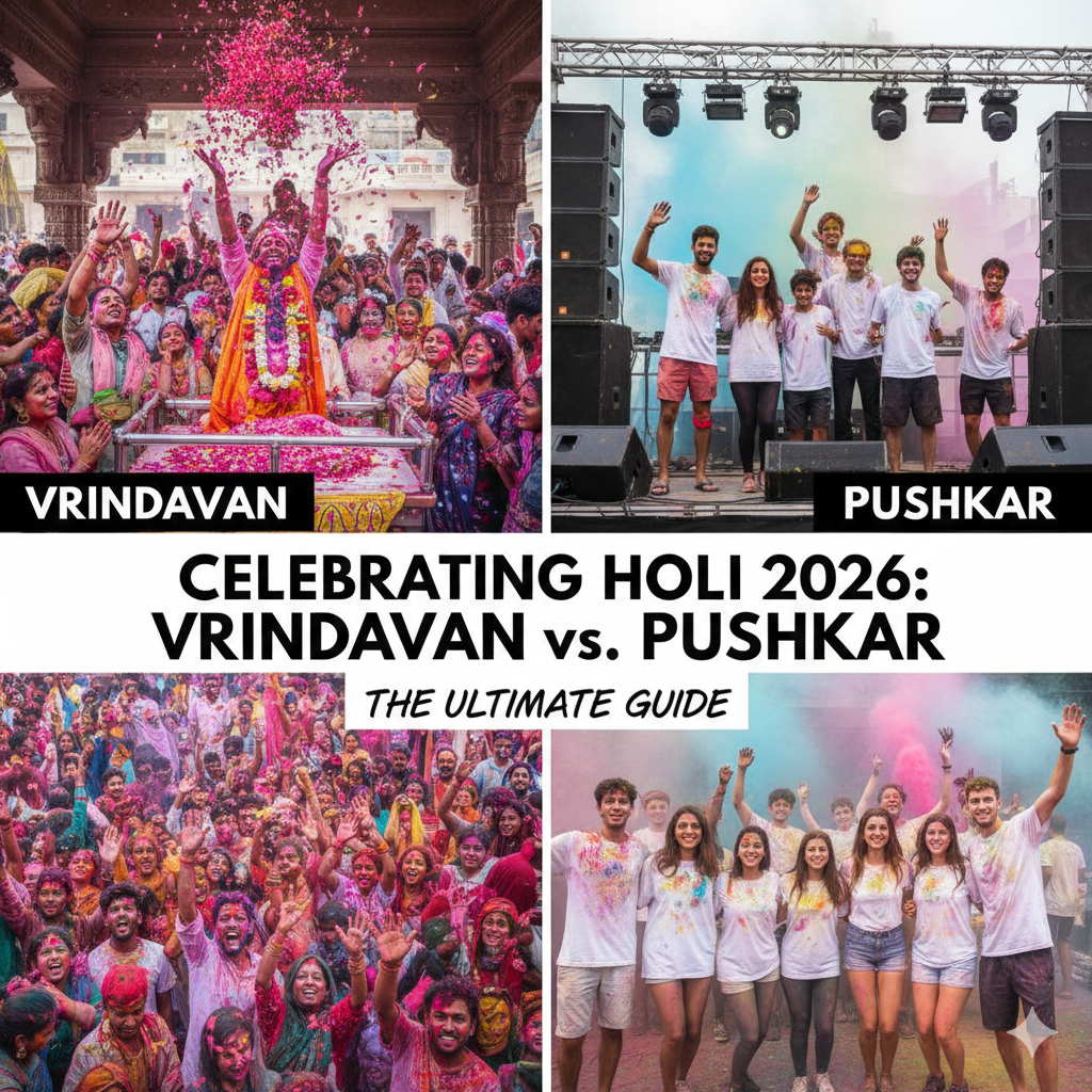 Celebrating Holi 2026: Vrindavan vs. Pushkar – The Ultimate Guide
