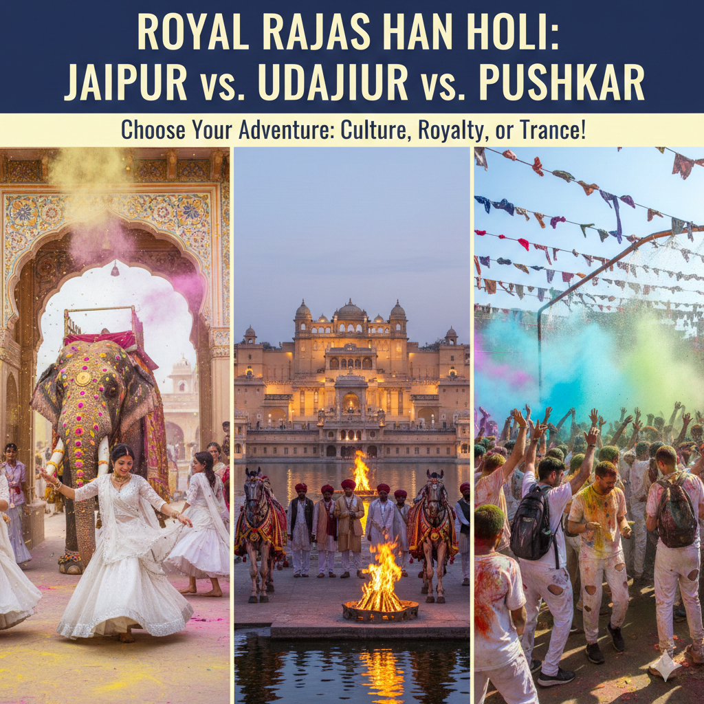 Royal Holi in Rajasthan: Jaipur vs. Udaipur vs. Pushkar