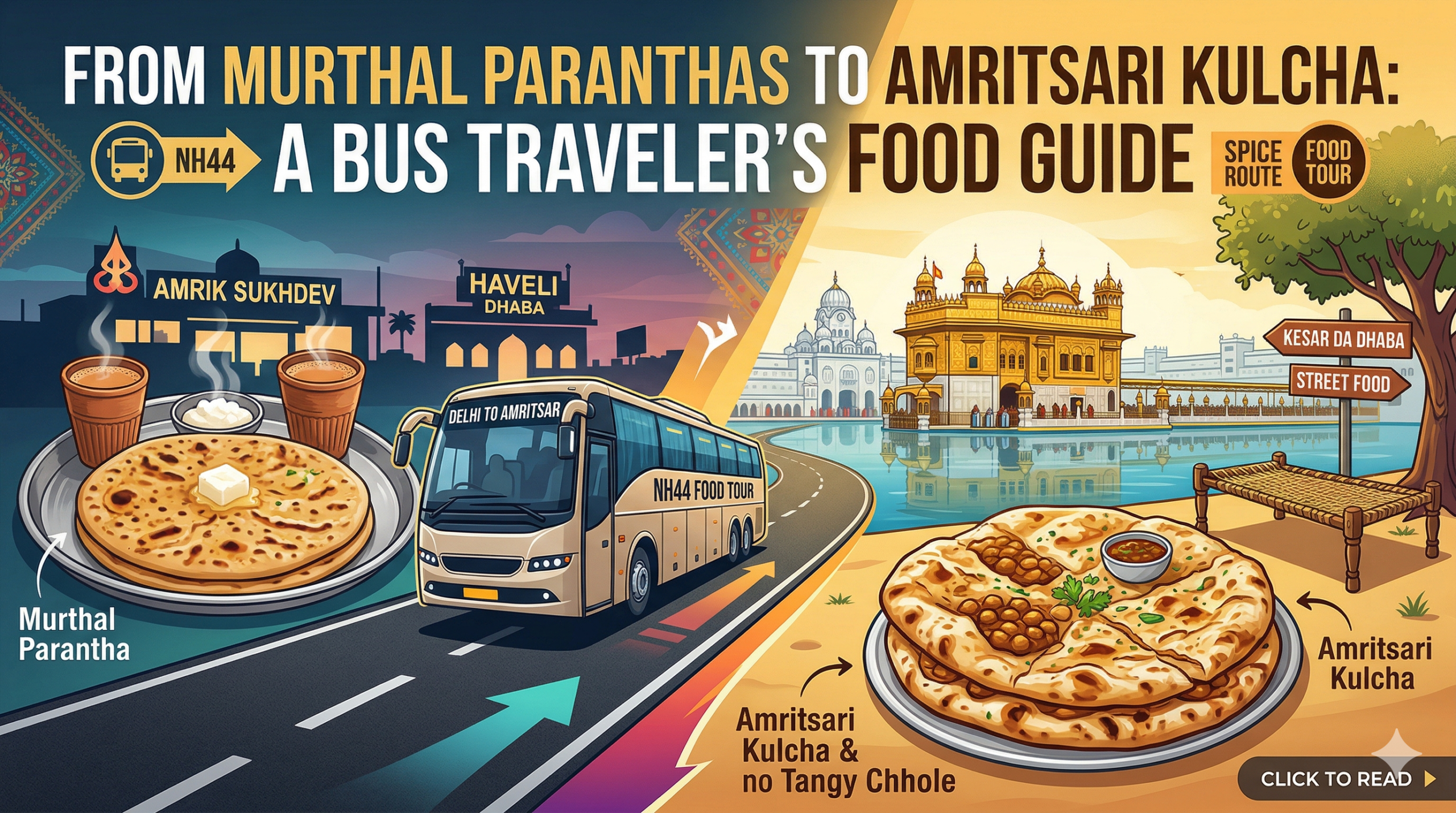 From Murthal Paranthas to Amritsari Kulcha: A Bus Traveler’s Food Guide