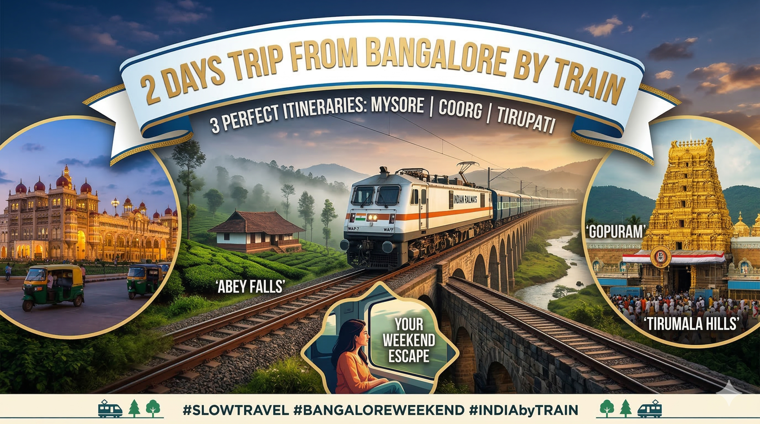 2 Days Trip from Bangalore by Train: 3 Perfect Itineraries