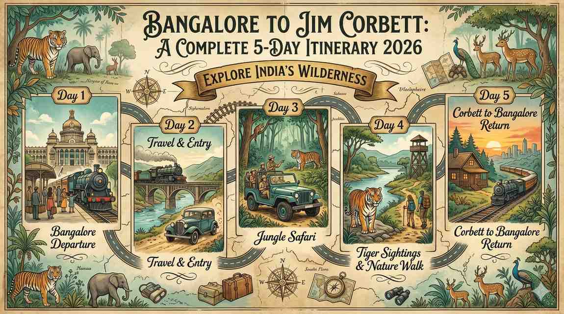 Bangalore to Jim Corbett