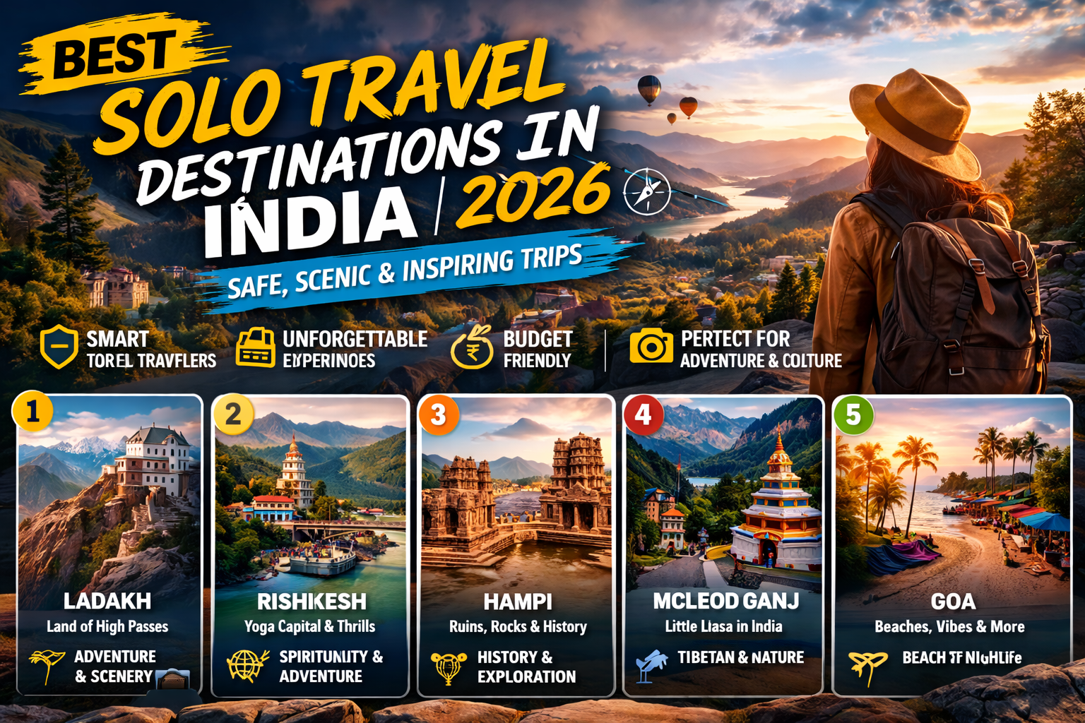 Best Solo Travel Destinations in India 2026