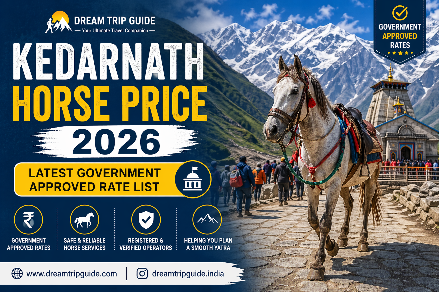 Kedarnath Horse Price 2026: Latest Government Approved Rate List