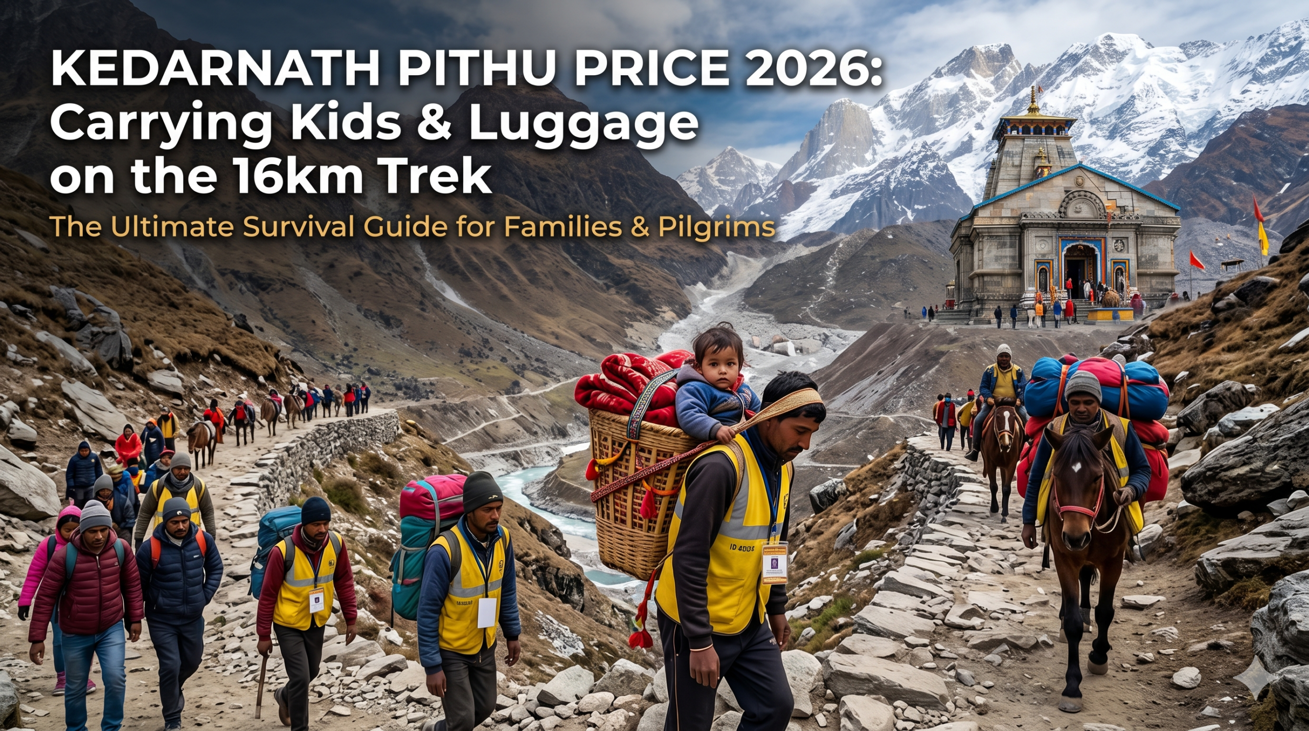 Kedarnath Pithu Price: Carrying Kids and Luggage on the 16 km Trek