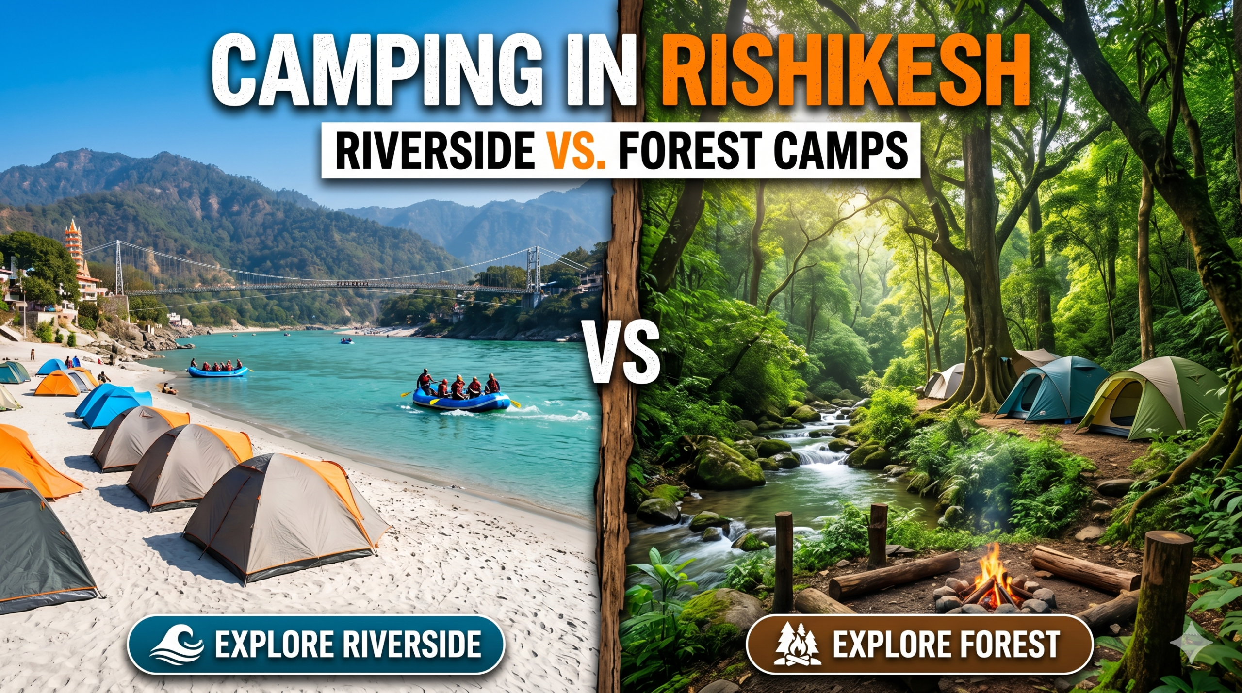 Camping in Rishikesh: Riverside vs. Forest Camps (Pros & Cons)