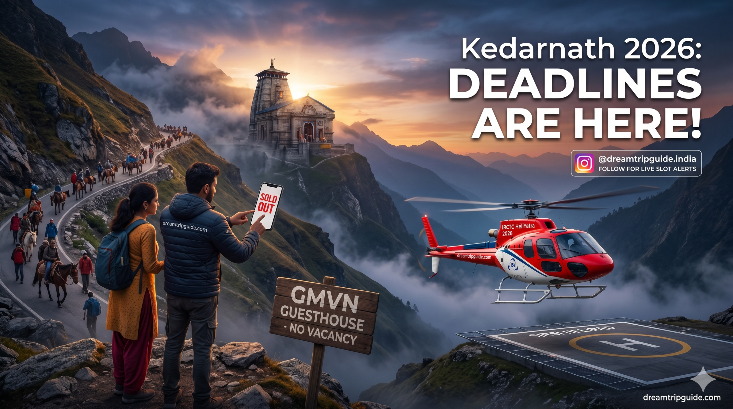 Important Deadlines: Last Dates for Kedarnath GMVN and Helicopter Bookings 2026