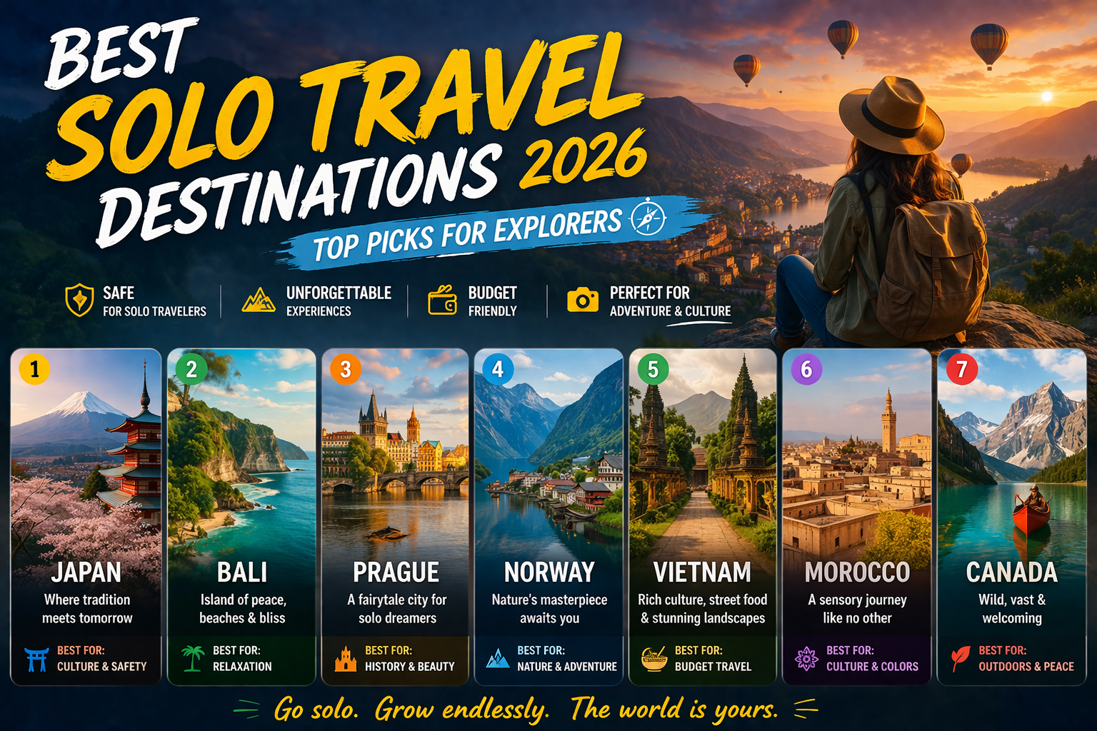 Best Solo Travel Destinations 2026