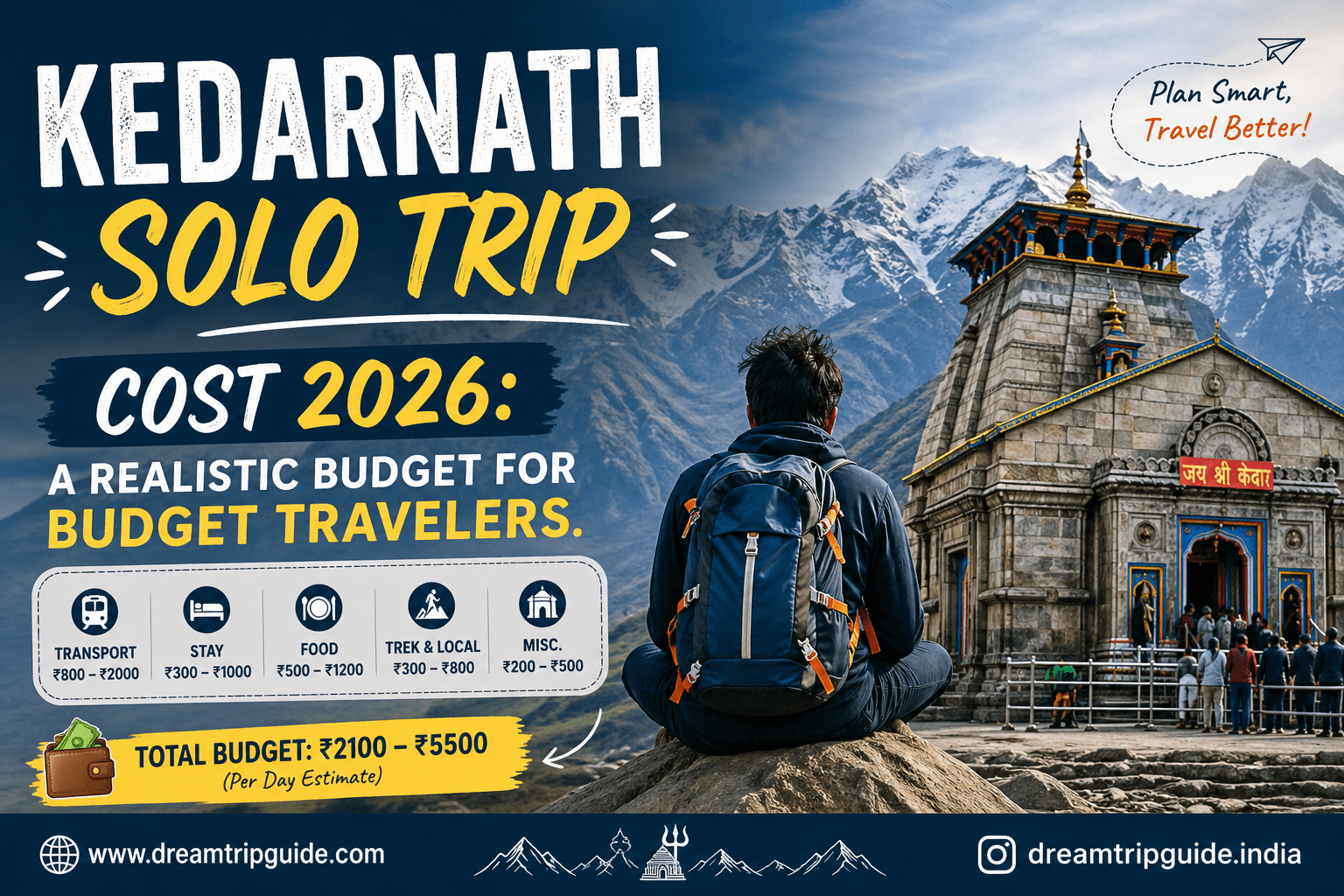 Kedarnath Solo Trip Cost 2026: A Realistic Budget for Budget Travelers