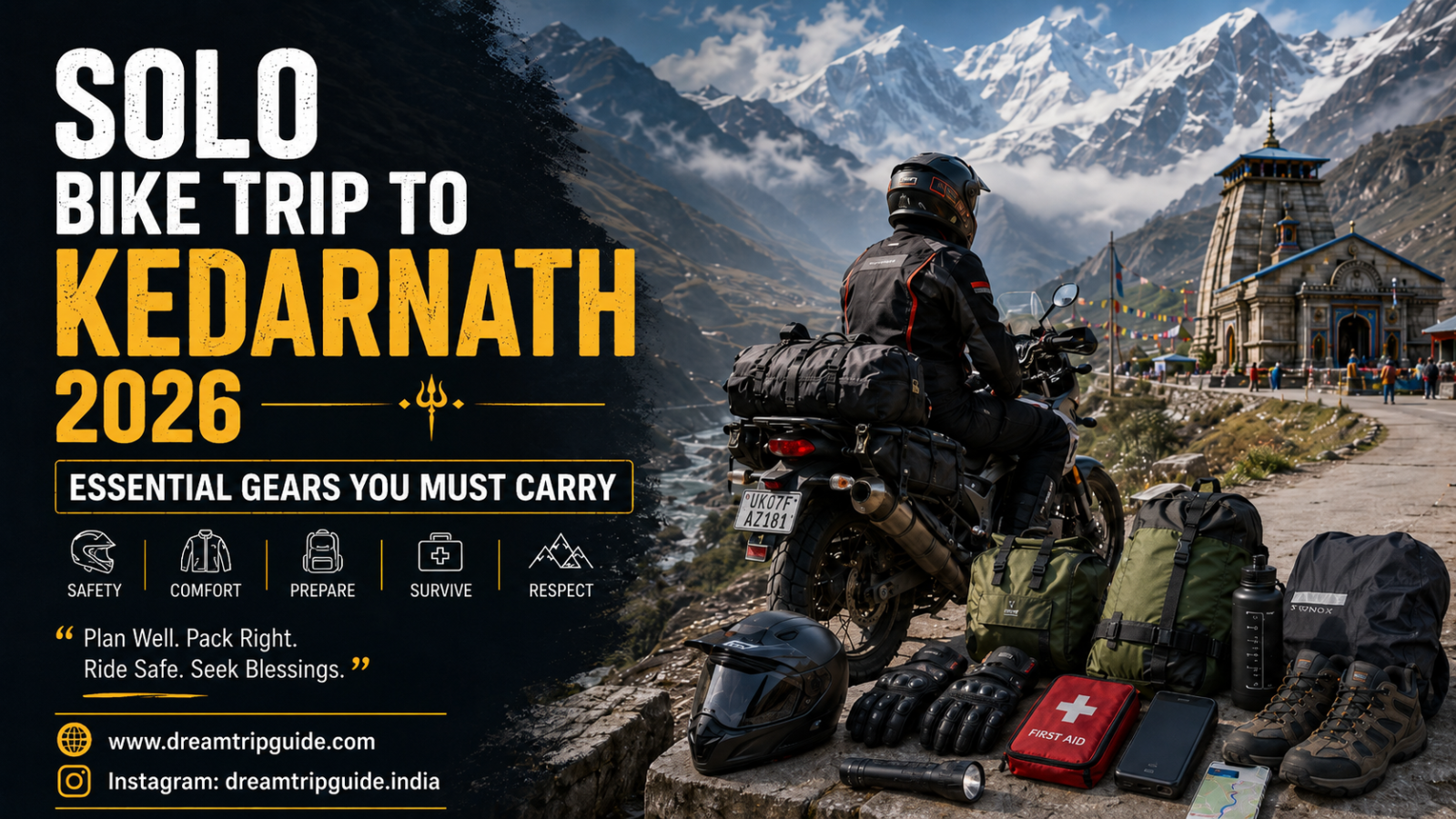 Solo Bike Trip to Kedarnath 2026: Essential Gears You Must Carry