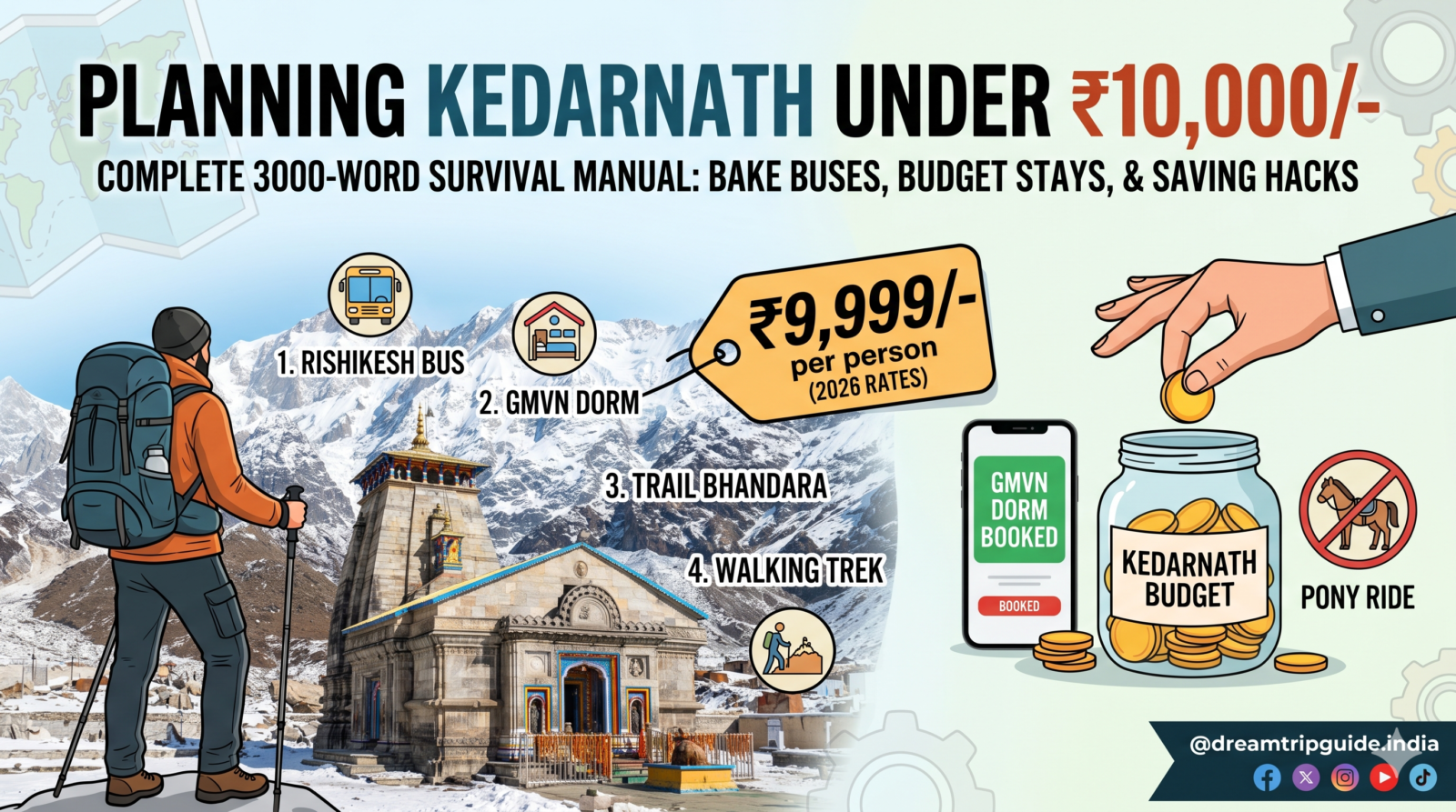 Planning a Budget Trip: How to Visit Kedarnath Under ₹10,000 (2026 Guide)