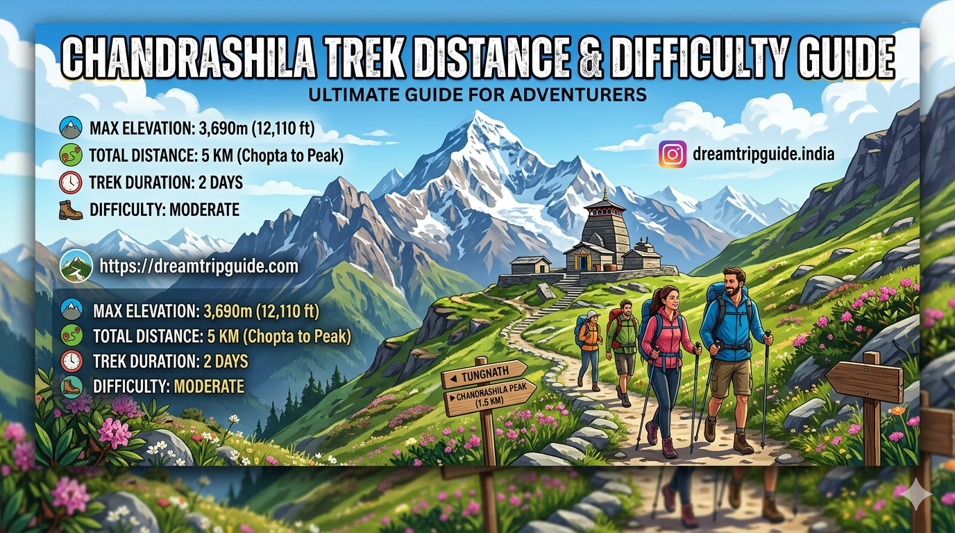 Chandrashila Trek Distance
