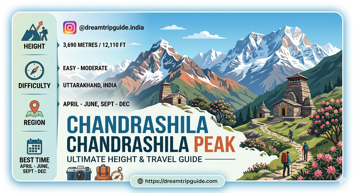 Chandrashila Peak Height