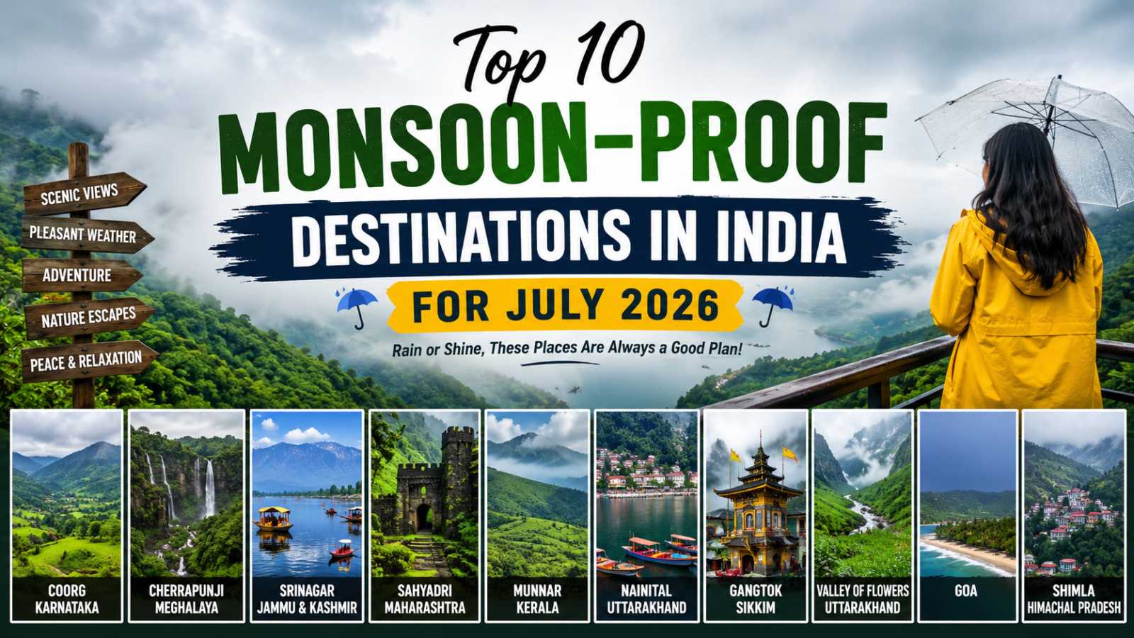 Top 10 Monsoon-Proof Destinations