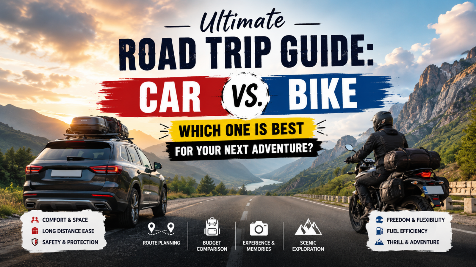 car vs bike road trip
